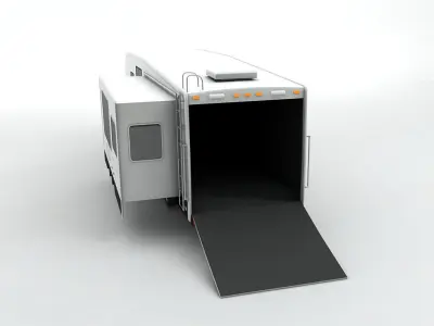 Fifth Wheel Travel Trailer Toy Hauler 3-Axle 3D model