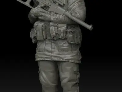 UKRAINIAN SOLDIER 01 3D print model