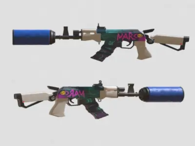 FPS AKM - Model and Textures 3D model