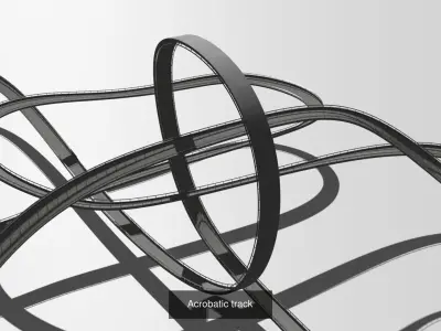 THREE ACROBATIC TRACKS 3D Model Pack