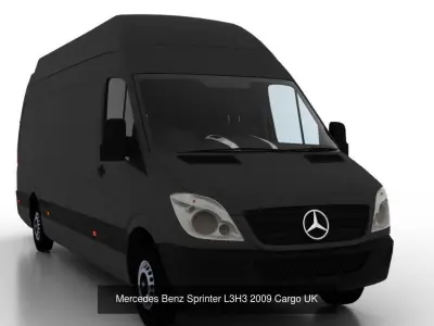 Mercedes Benz Sprinter L3H3 2009 Collection UK 3D Model Pack