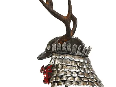 Helmet Samurai 003 3D model