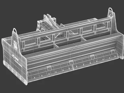 K-Tec Tricerabox 3-Point Hitch Box Blade 3D model