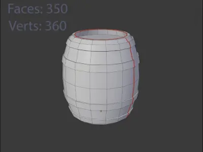 Low-Poly Medieval Barrel Free low-poly 3D model