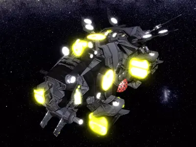 Kings - Interceptor Ship - Updated Low-poly 3D model