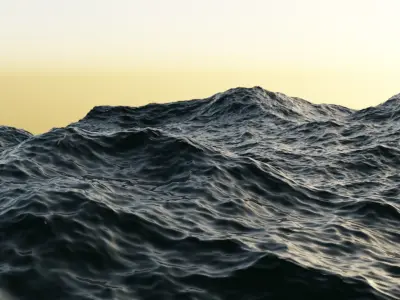 Ocean waves in - waves in - waves in 3D model