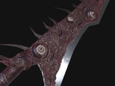 Blade of flesh Low-poly 3D model