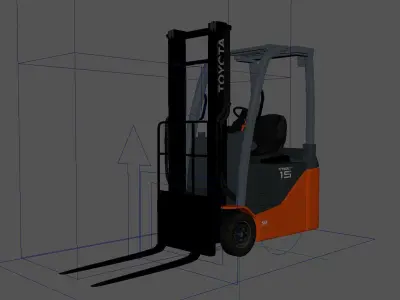 Forklift Rigged 3D model