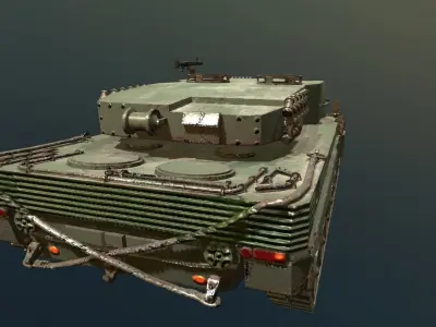 Leopard 2 tiger tank Low-poly 3D model