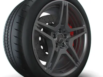 AMG iv twin spoke wheel 3D model