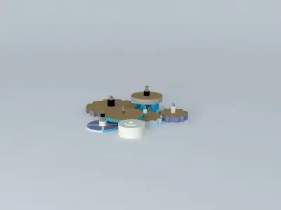 Seven Wheels 3D model