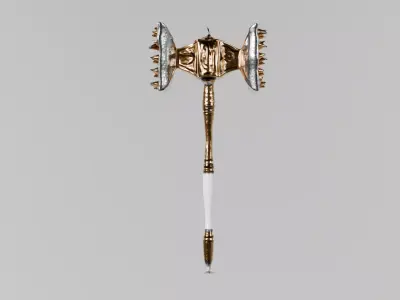 Battle Hammer V1 Pack Low-poly 3D model