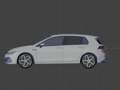 Volkswagen golf mk8  Low-poly 3D model