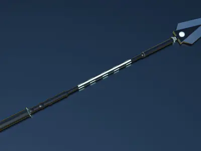 Fantasy Spear 06 Glow Game-Ready PBR Textures Included Low-poly 3D model