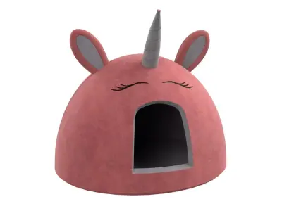 Unicorn Meow Hut Cat Hut Cat Tent Cozy Red 3D model