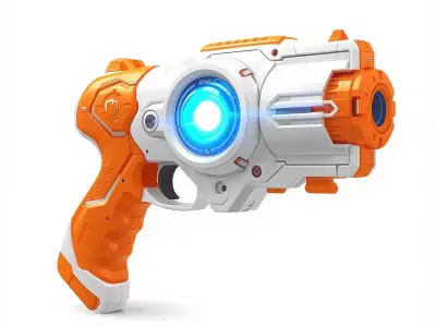 Stylized Sci-Fi Energy Blaster V03 Low-poly 3D model