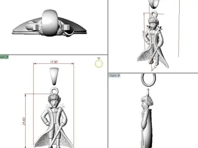 Little Prince pendant 3D print model