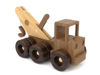 Wooden toy truck 21 3D model
