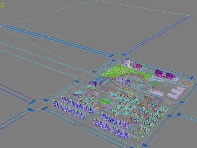 Architecture campus 3D model