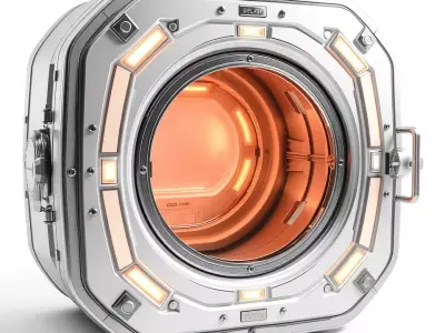 Futuristic Industrial Hatch model pack with detailed design Low-poly 3D model