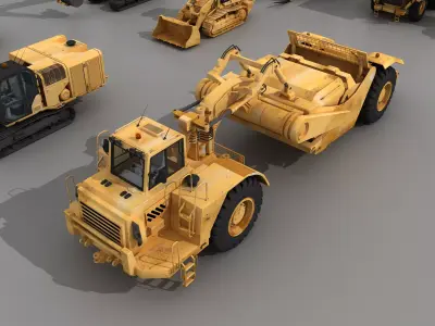 Large construction vehicles 3D model buy