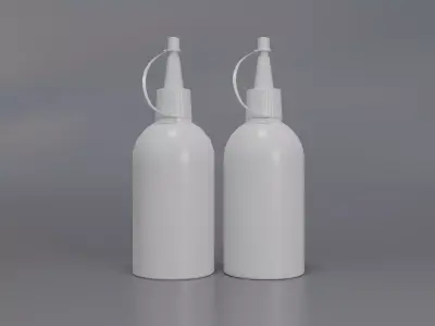 plastic bottle for liquid Low-poly 3D model