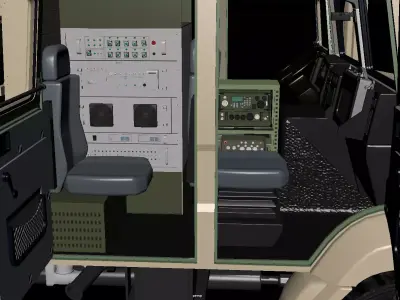 Military Radiation Detection Command Vehicle 3D Model 3D model