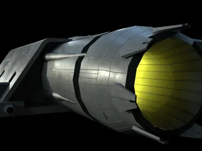 Superlaser Siege Cannon Low-poly 3D model