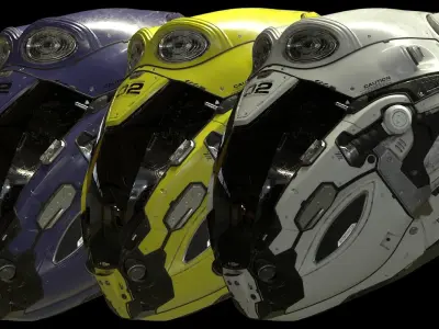 Sci-Fi Helmet 3D model shop