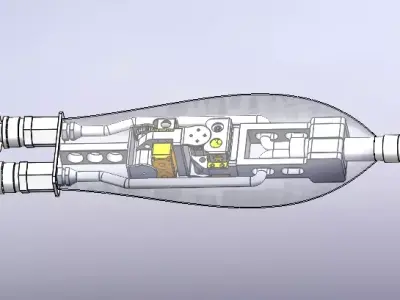 Cardan Swing Cleaning Head Mechanism 3D model