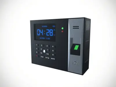 Biometric Machine RFID Low-poly 3D model