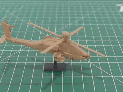 AH64D Apache Longbow Helicopter 3D Print Model 3D print model
