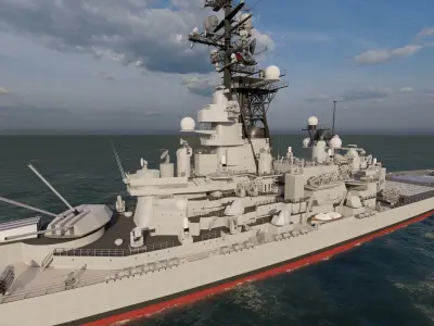 USS MISSOURI BB-63 3D model