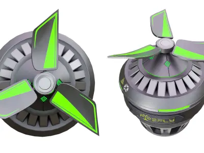 Sci fi grenade   Low-poly 3D model