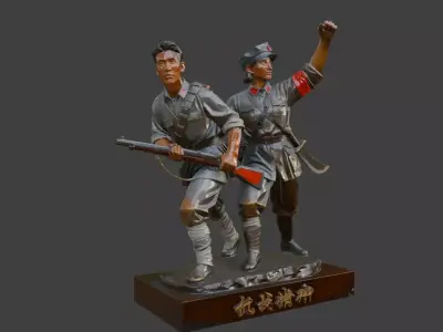 Military sculpture warrior  military battle war hero  soldier 3D print model get