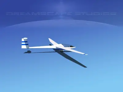 Glaser Dirks DG200 15Mtr Sailplane V03 3D model