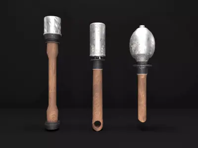 Frag Grenade Low-poly 3D model