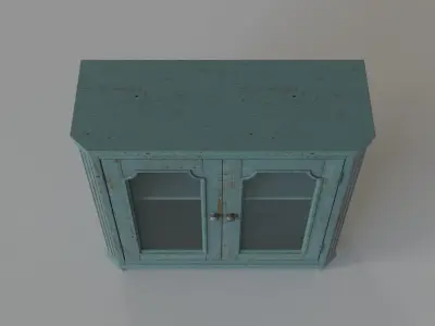 Mirimyn Accent Cabinet Teal Antique Teal 3D model