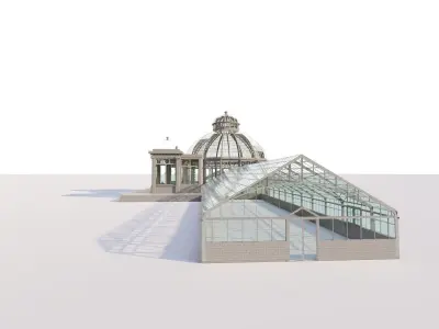 Glass building-Commercial building-building classic 3D model get