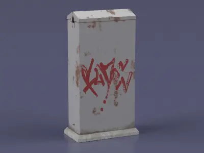 Old Railway Relay Cabinet 3D model