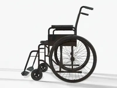 8k Abandoned Wheelchair 3D model