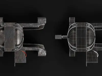 Low Poly 3D Engine Model  3D model