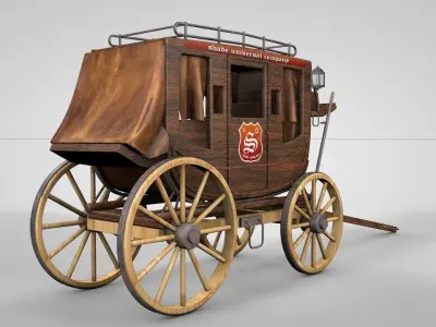 Western Stagecoach 3D model