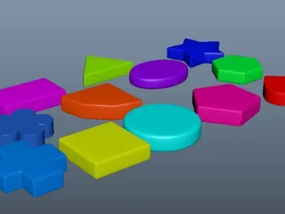 shapes for animation or mathematical  3D model