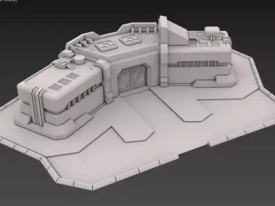 Barrack building 3D model