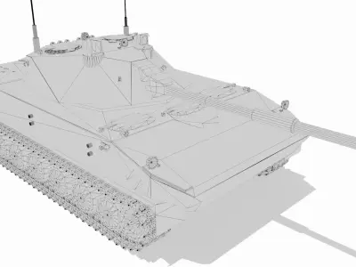 2S25 Sprut-SD Low-poly 3D model