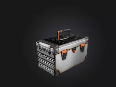 Realistic Metal Toolbox Low-poly 3D model