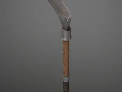 Game Ready Model Sickle old scythe Low-poly 3D model