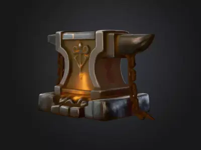 Crimson Forge Binding Altar Low-poly 3D model