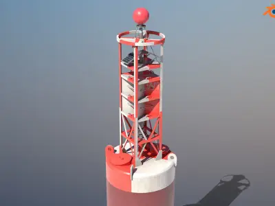 Navigation Buoy Low-poly 3D model